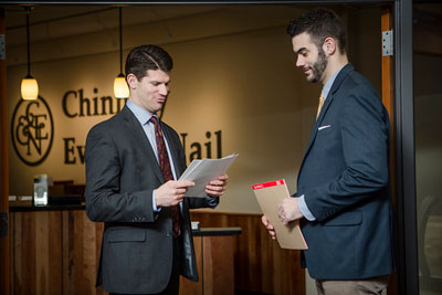 civil and business litigation attorneys in Lee's Summit discussing a case